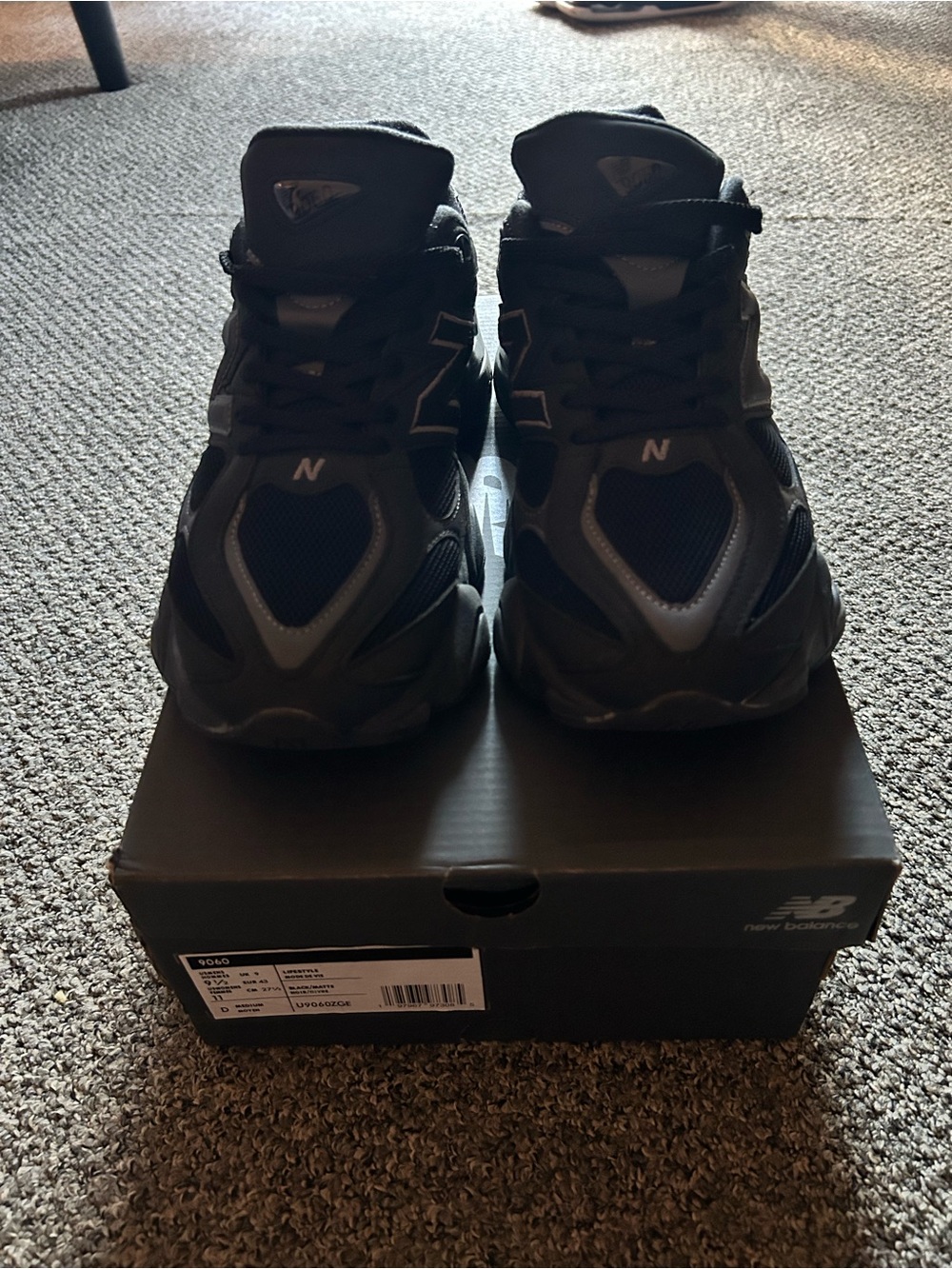 New Balance 9060 Men's Black Athletic Sneakers
